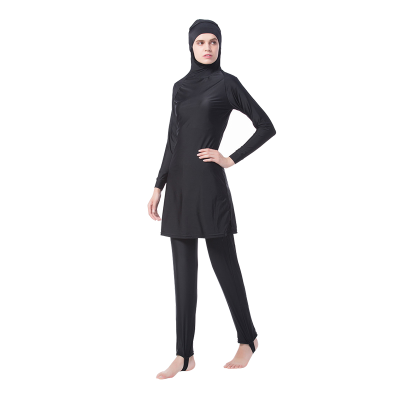 Plus Size Muslim Swimwear Women Modest Full Cover Swimsuit Islamic Hijab Islam Swim Surf Wear Sport Burkinis Beachwear Bathing