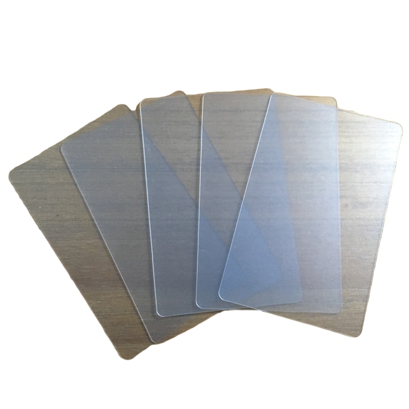 Visittkort 85.5 x 54mm matt plast pvc blankt gjennomsiktig kort uten utskrift: Default Title
