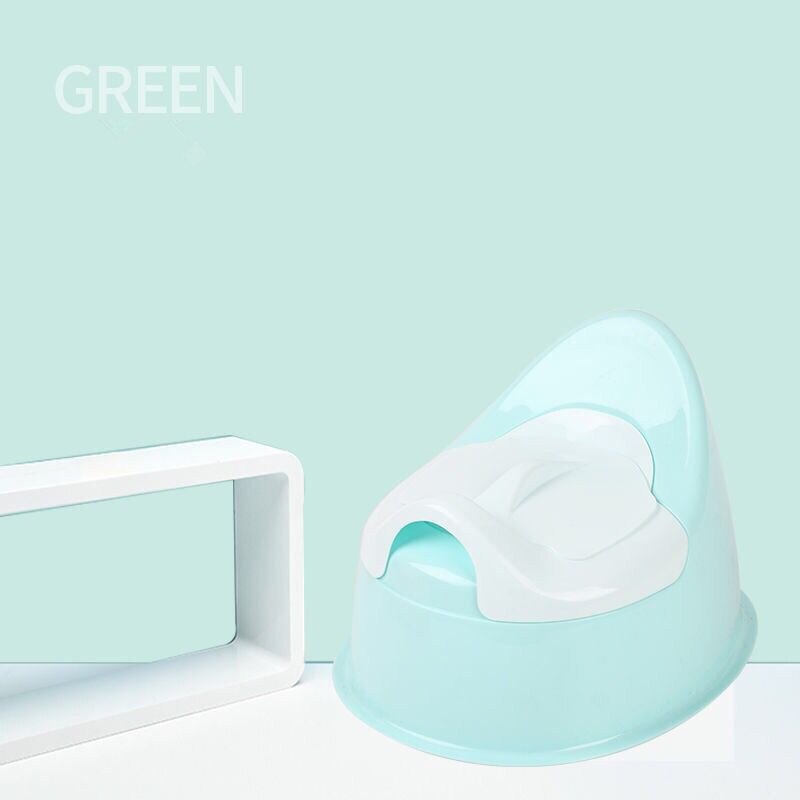 0-3 år gamle potter miljøbeskyttelse pp lille toilet enkel bærbar baby afføring bassin drengens urin potte børns toilet: Grøn