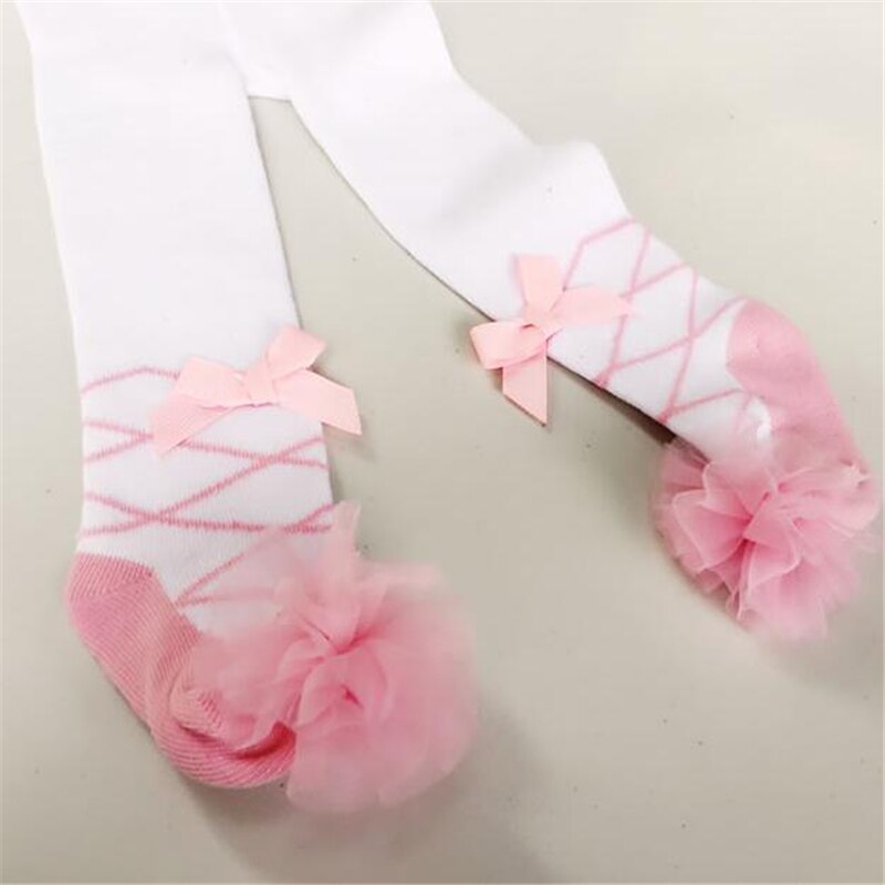 Collants de Ballet pour filles | Leggings de danse en maille, pour enfants princesse, en coton, à nœud fleuri, directe