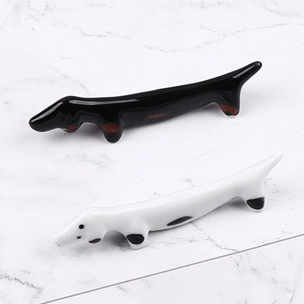 1 st kök keramisk tax ätpinnar rack tecknad hund porslin ram restaurang tillbehör