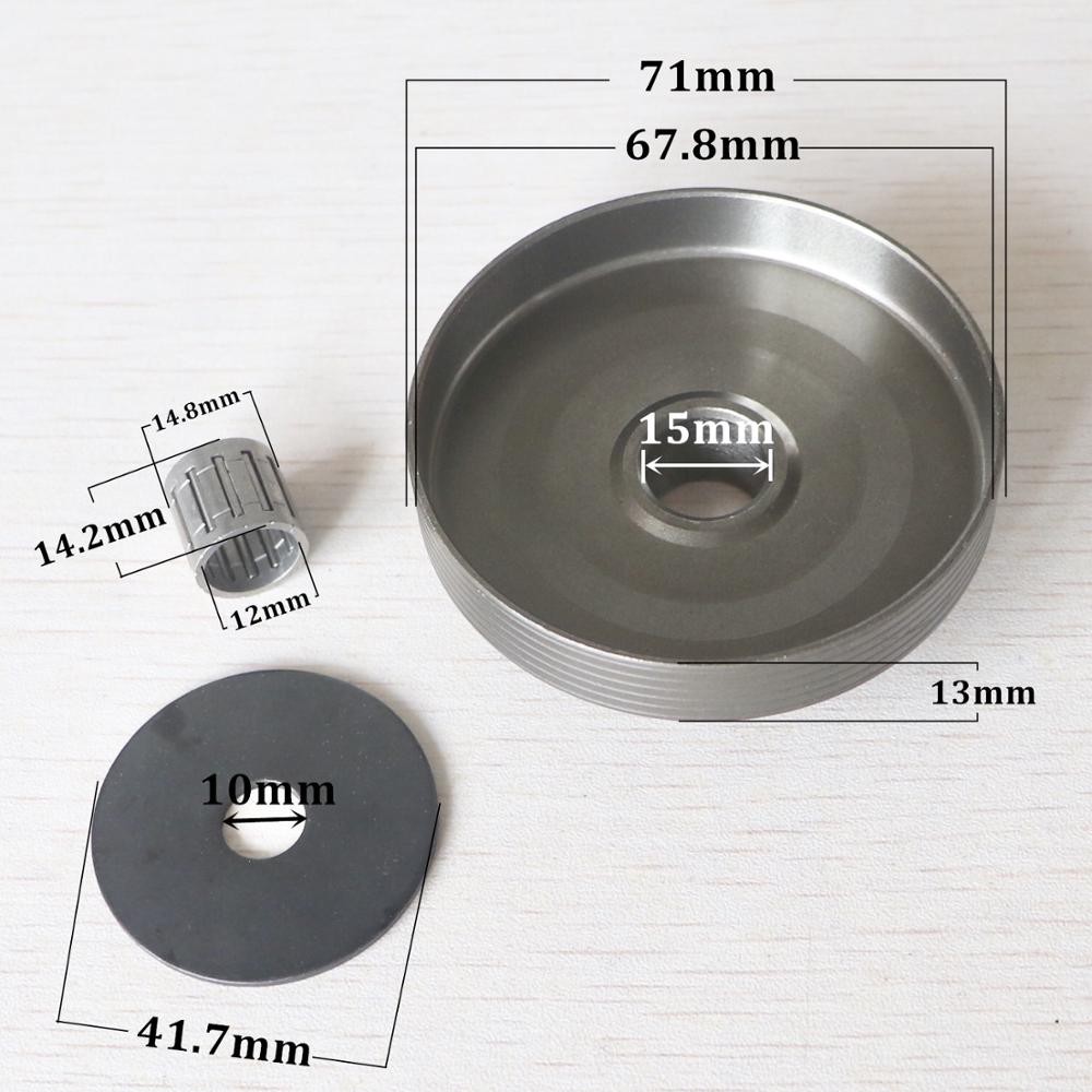 Clutch Drum with rim one body &amp; Clutch washer &amp; needle bearing Fit for Chinese chainsaw 4500 5200 5800