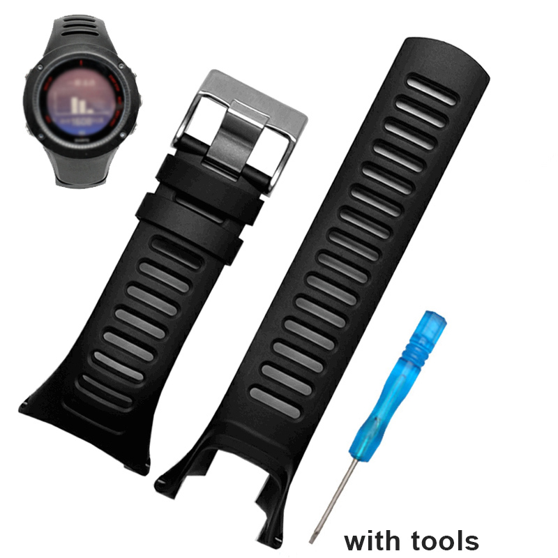 Pulsera de Gel de silicona , Correa de reloj deportivo para Suunto Ambit 3, Peak / Ambit 2, correas de reloj de goma con hebilla: Beige