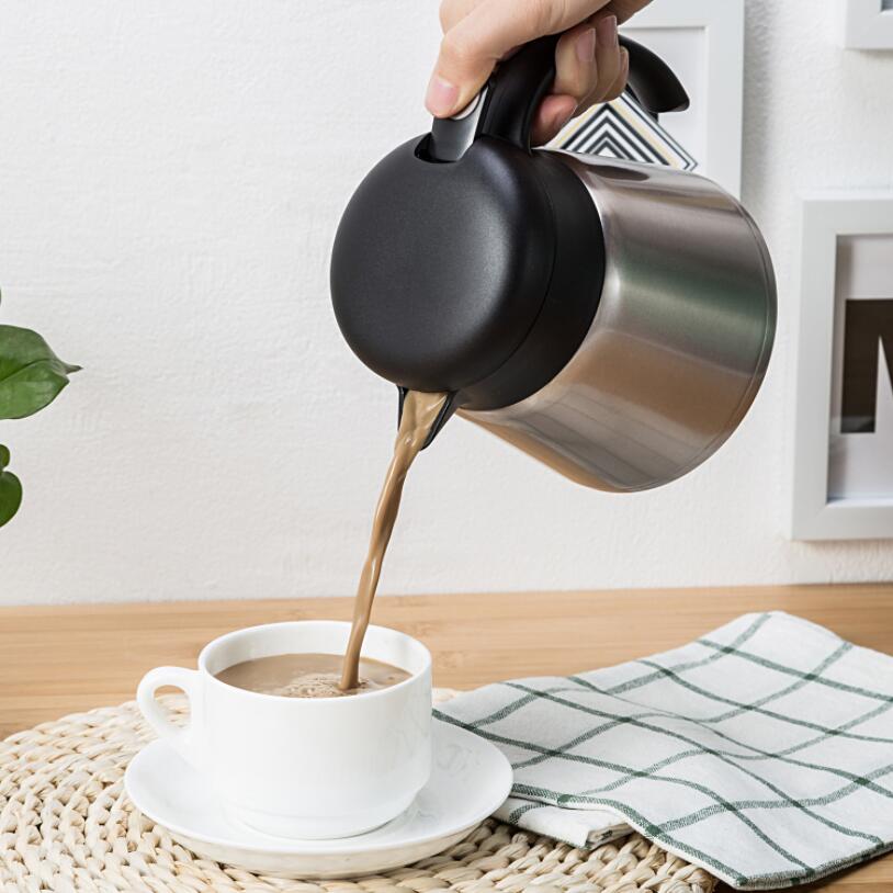 Rostfritt stål vakuum kaffe isolerad gryta mocka espresso latte kaffe termos flaska café verktyg kall vattenkokare