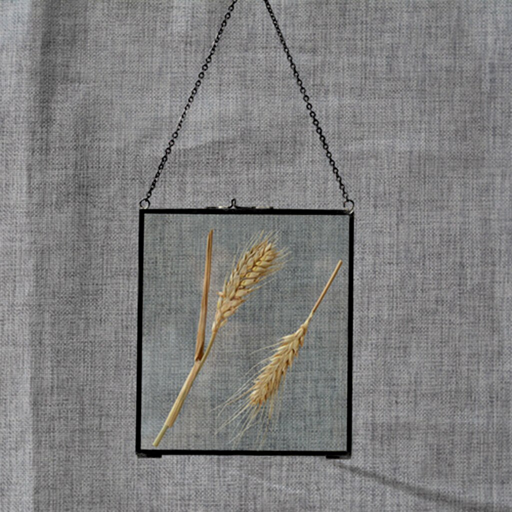 Antique Black/Bronze Glass Picture Photo Frame Hanging Freestanding Portrait