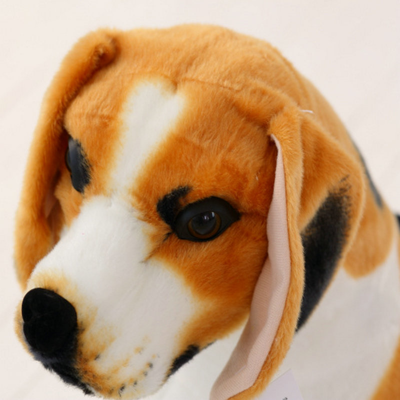 Juguete de perro Beagle de tamaño grande gigante realista de peluche de perro juguetes de peluche para la decoración del hogar de los niños mascota de la de la tienda de mascotas