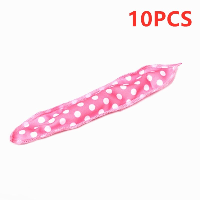 5/10PCS Soft Sleep Pillow Hair Rollers Hair Curlers Set Best Flexible Foam And Sponge Magic Hair Care DIY Hair Styling Tools: 10PCS Pink