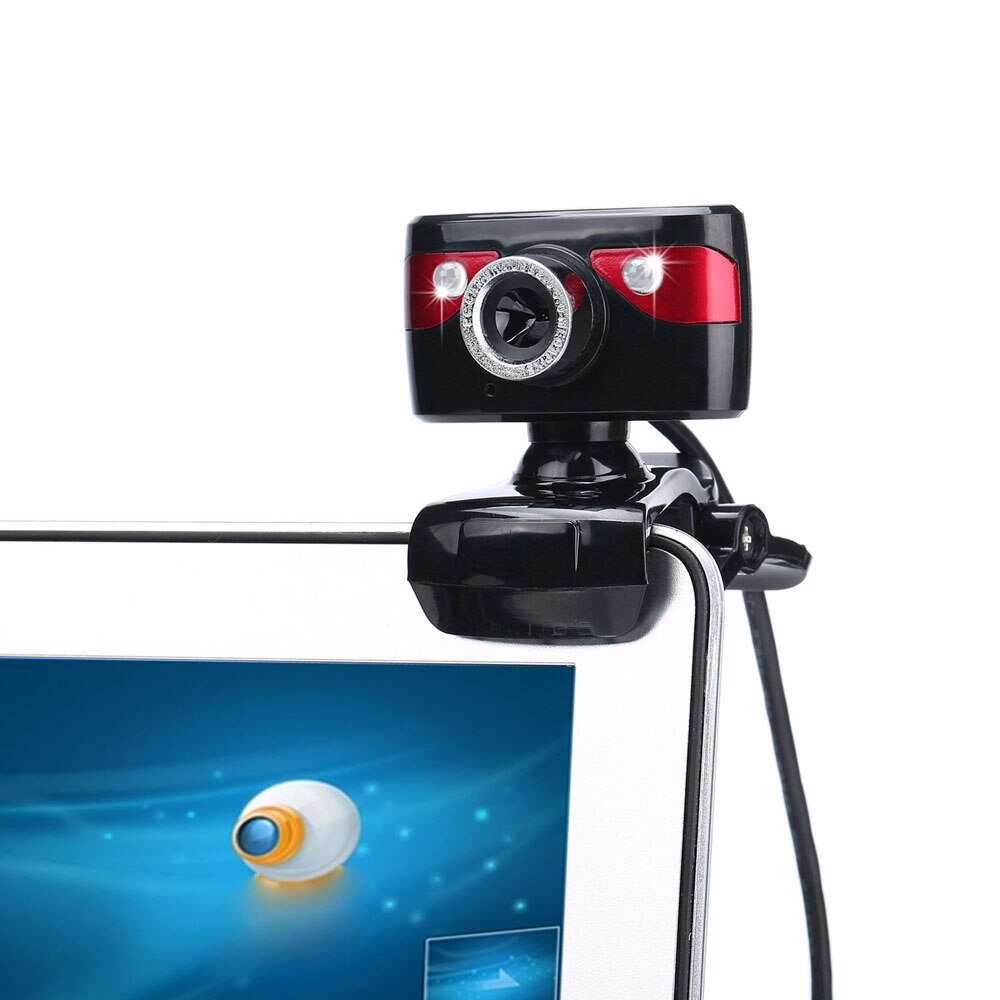 USB 2.0 12.0 Megapixel HD Camera Webcams 360 Degree with Microphone Clip-on Webcam for Desktop Skype Computer PC Laptop