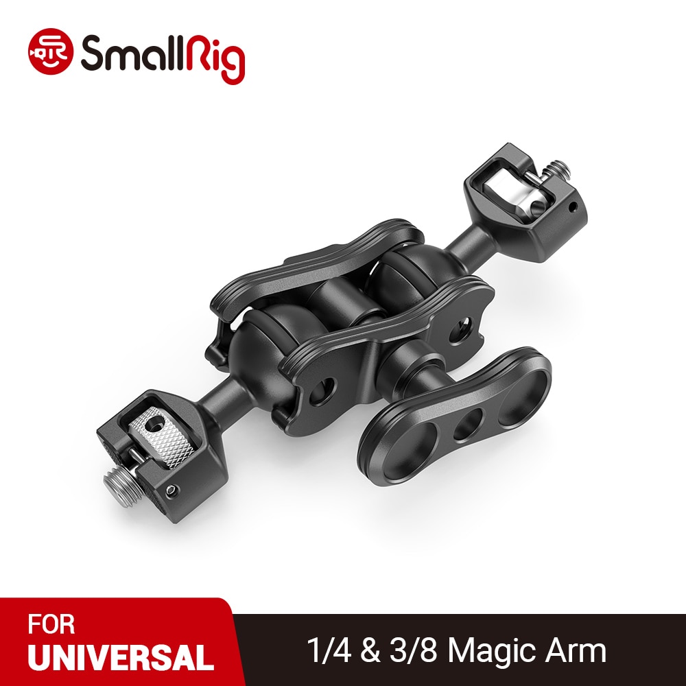 SmallRig DSLR Kamera Magie Arm mit Doppel Ballheads (1/4 "& 3/8" Schrauben) einstellbare 360 grad Ball Kopf Monitor Halter 2212