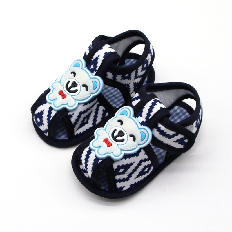 Baby Sandals For Girl Summer Cute Bear Cotton Soft Sloe Baby Boys Toddler Children Kids Shoes Sandals: B / 7-12 Months