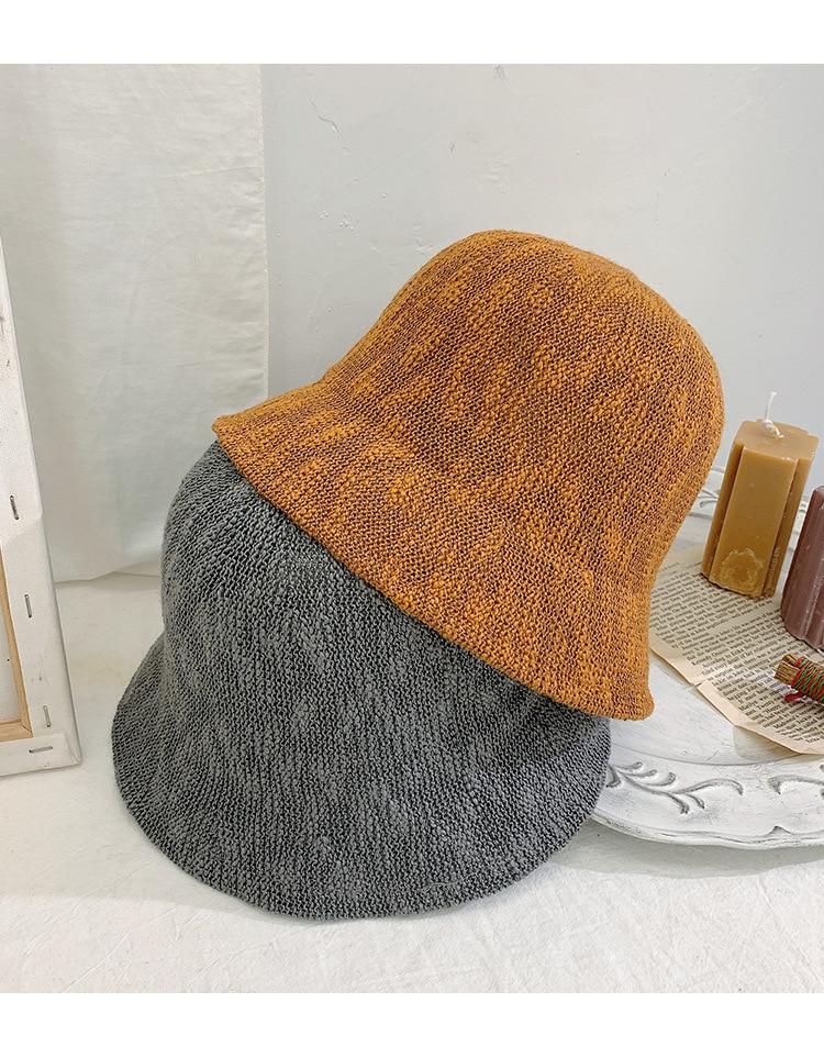 Bomuldsgarn spand hat til kvinder pige solid panama fiskekapsler efterår udendørs flade fisker hatte motorhjelm femme