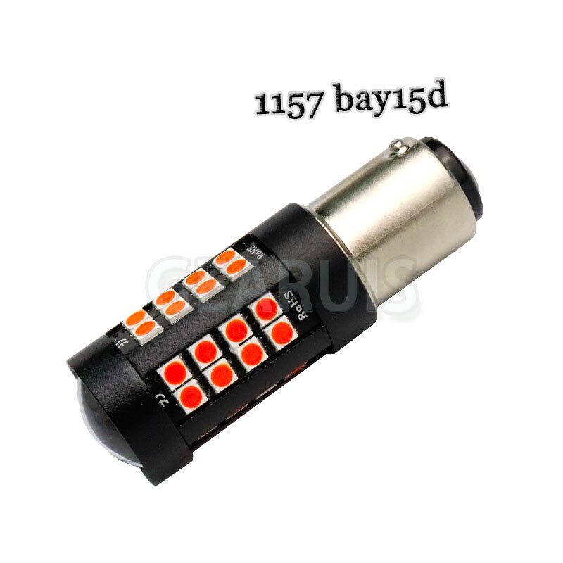 2pcs 1156 BA15S LED 44 SMD 3030 Lens 1157 BAY15D Auto Lamp Remlichten auto Reverse Daytime Lamp