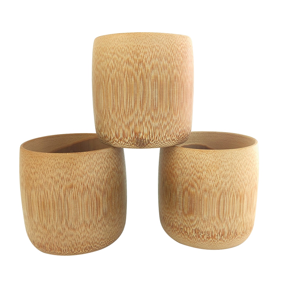 Home Japanese Style Natural Bamboo Tea Cups Water Cup Bamboo Round Tea CupsCups Green Natural Pure Handmade