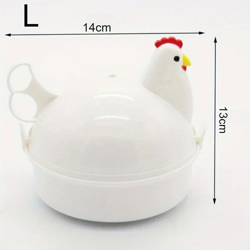 Chicken-Shaped Egg-Shaped Microwave Egg Steamer Microwave Egg Cooker for 4 Eggs: green
