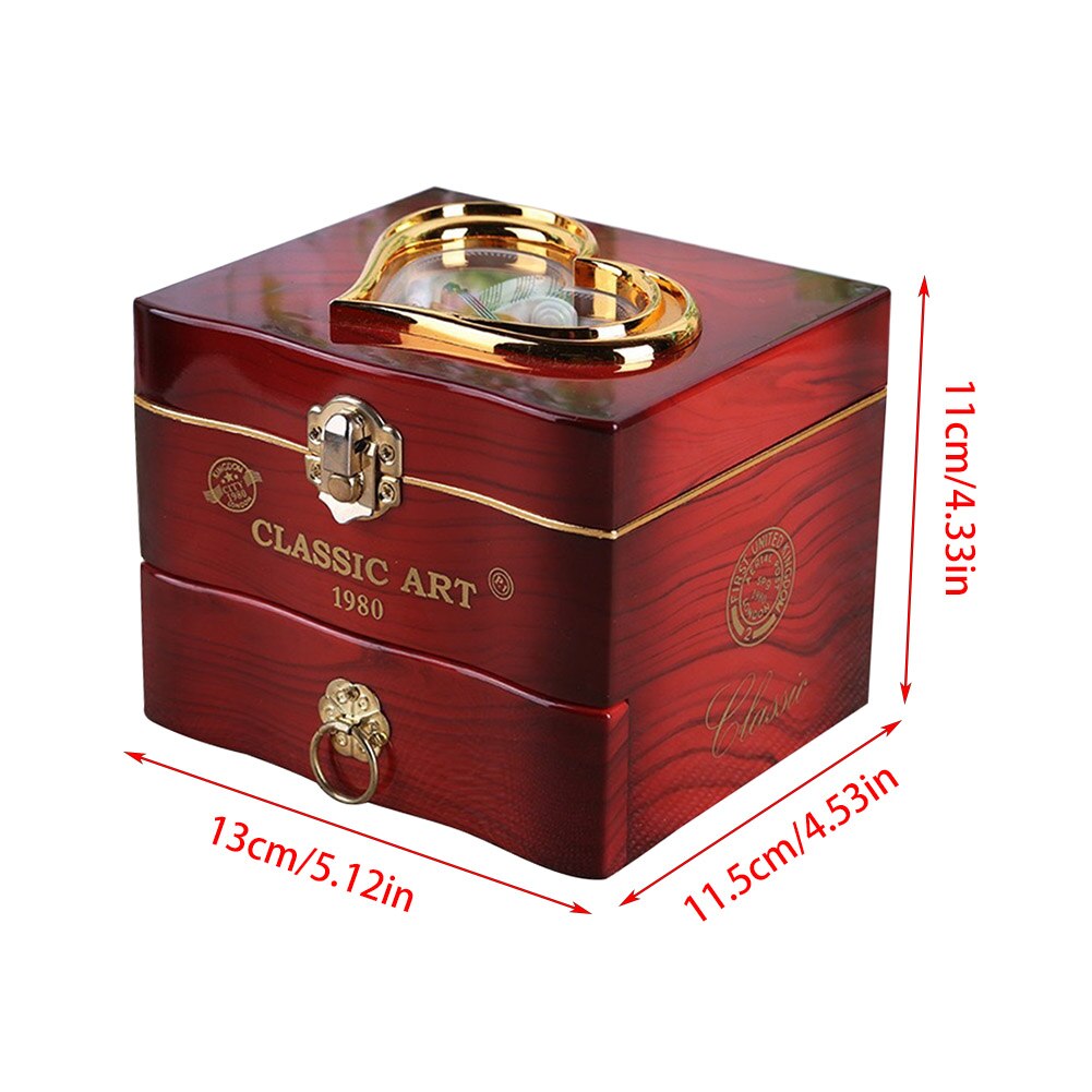 DIY Music Box Jewelry Box Spinning Dancing Girl Day Year Christmas Wooden Box Box Halloween