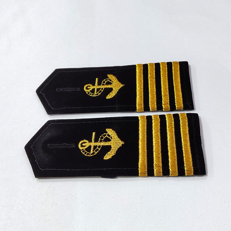 Uniforme de chemise de la marine américaine 10 paires, Badge d'épaule, hélice ancre, épaulettes à bande dorée, décor de vêtements artisanaux pour Costume de la marine: Anchor 4