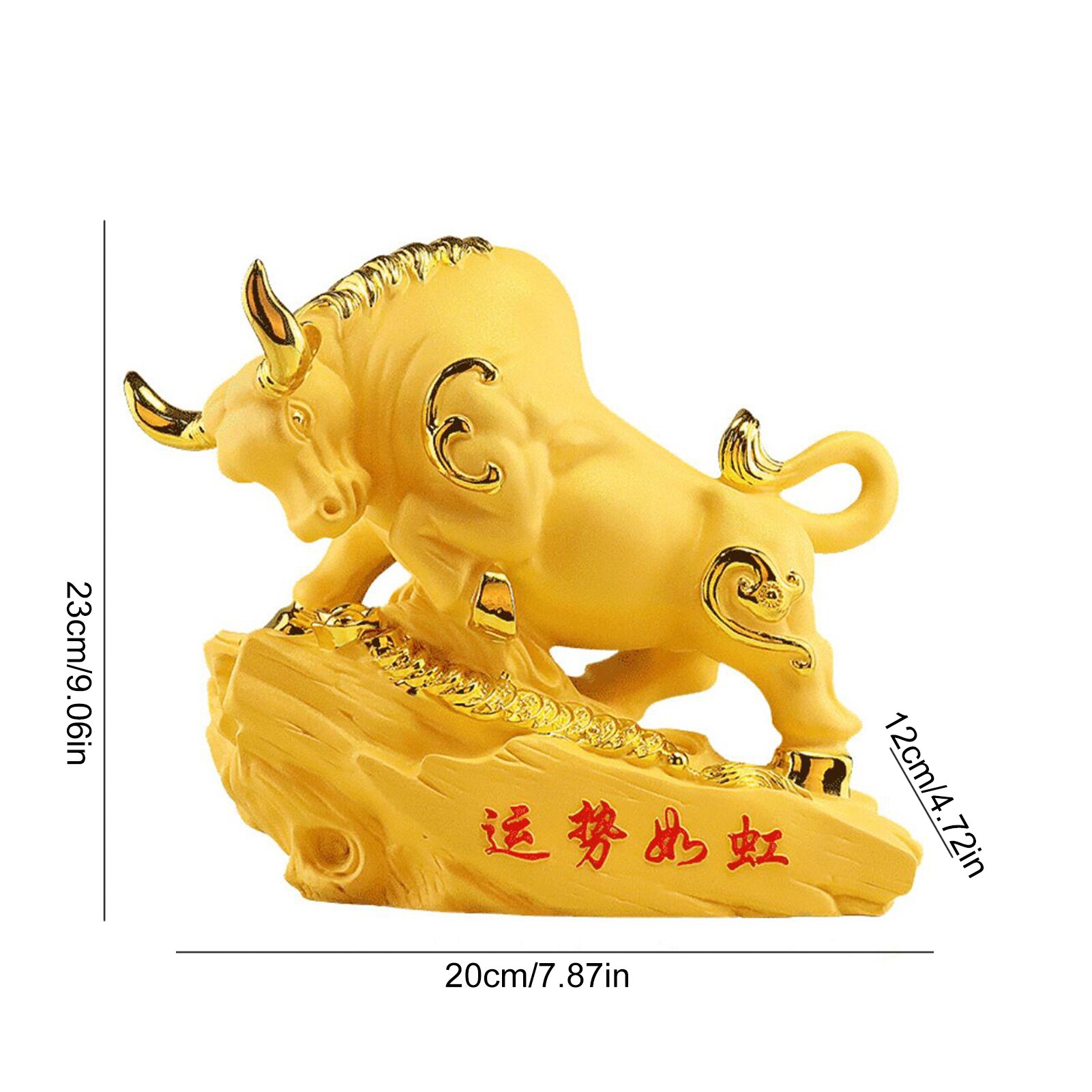Year Zodiac Ox Decoration Chinese Spring Festival Year Of Ox Lucky Feng Shui Mascot Statue Office Home Desk Decoration