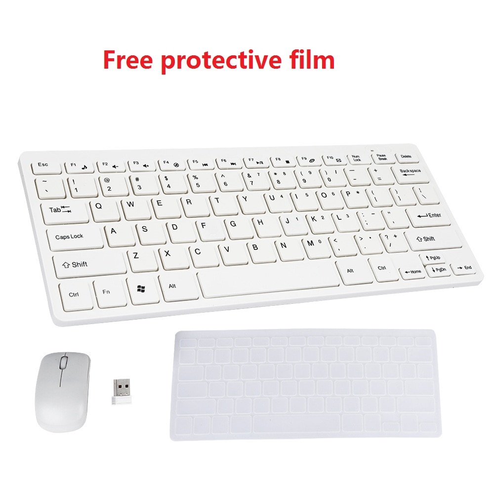 Wireless Keyboard Mouse 2.4Ghz Mini Portable Combo for Samsung Smart TV Desktop PC Win10 MAC Android iOS