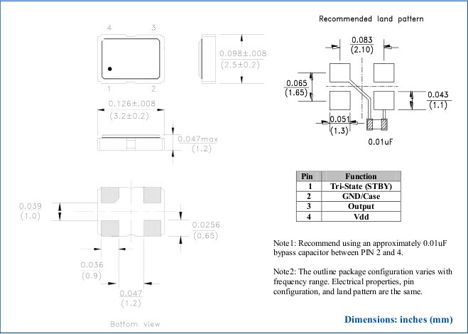 5Pcs 3225 Actieve Chip Kristaloscillator Osc 20M 2... – Grandado
