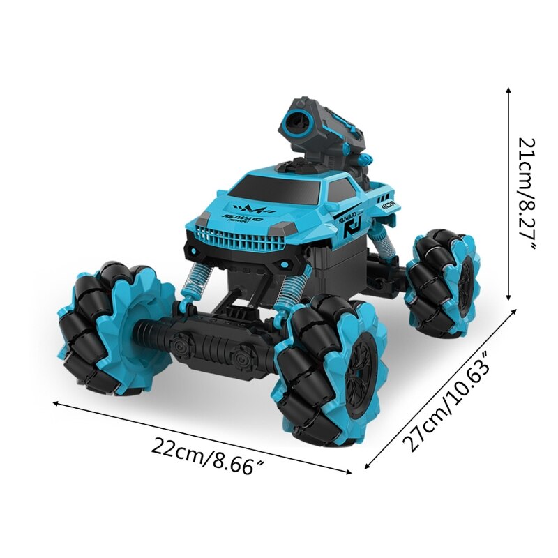 2.4GHz Remote Control Car 360 °Rotating RC Off Road Drifting Truck Radio Crawler Bubble Machine for Kids Gi