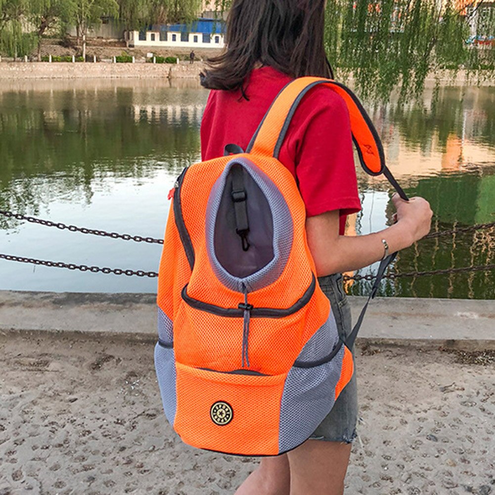 Tragbare Haustier Hund Träger Tasche Atmungsaktiv Oxford Tuch Kopf aus Vorderseite Haustier Träger Tasche Rucksack Breiten Trägern Haustier Rucksack
