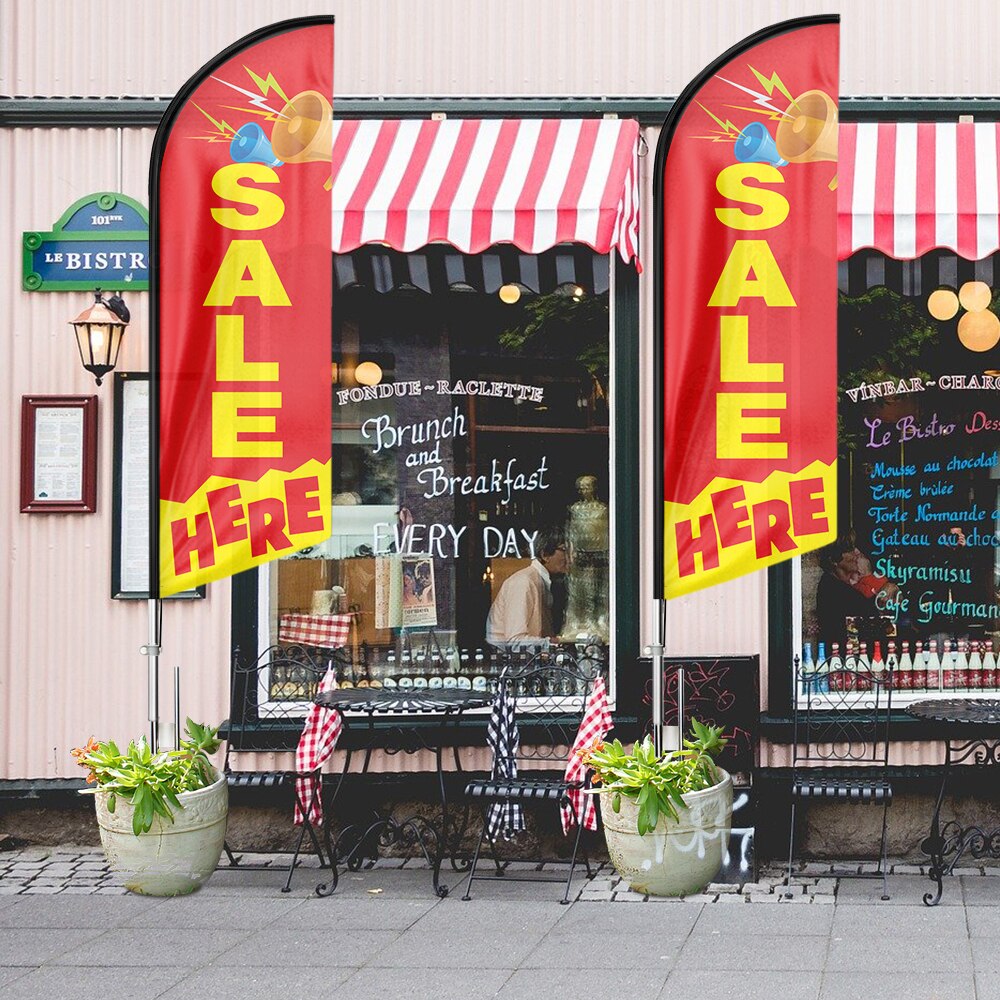 Swooper Flag and Pole Kit Set, 11 Ft Feather Flags for , Outdoor Advertising Feather Flag or Banners Signs