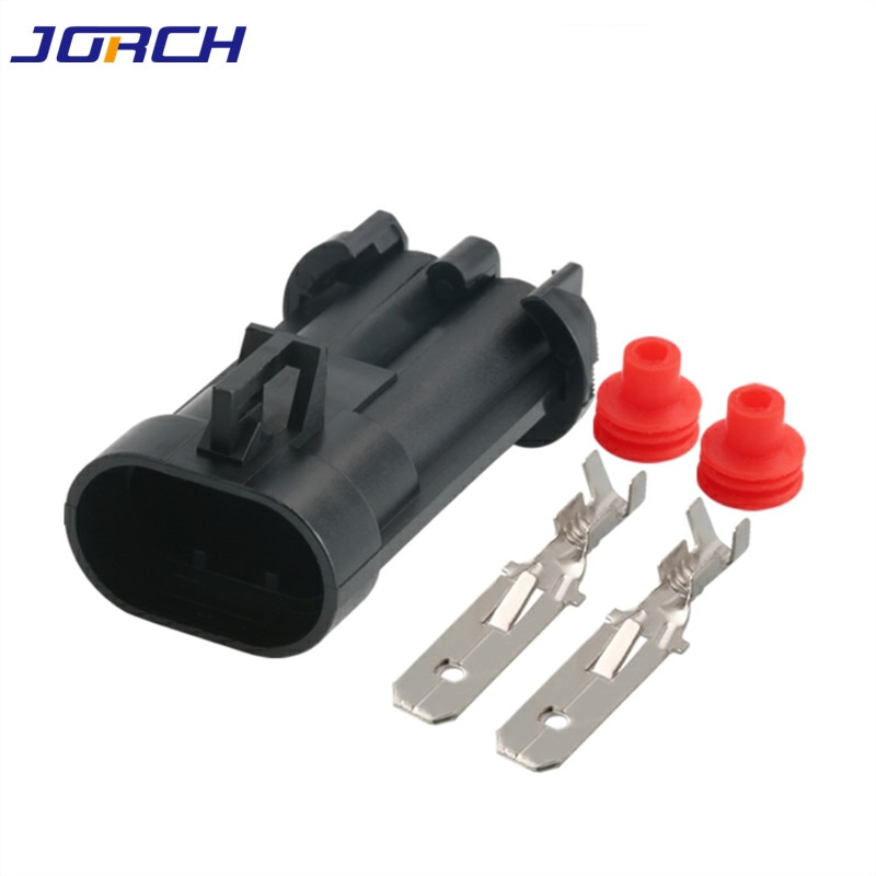 5 sarjaa 2 pin delphi ducon vesisäiliön tuulettimen jäähdyttimen pistoke toyota kartta anturin liitin uros ja naaras pistoke 15363993 15363990: Uros / 10 sarjaa