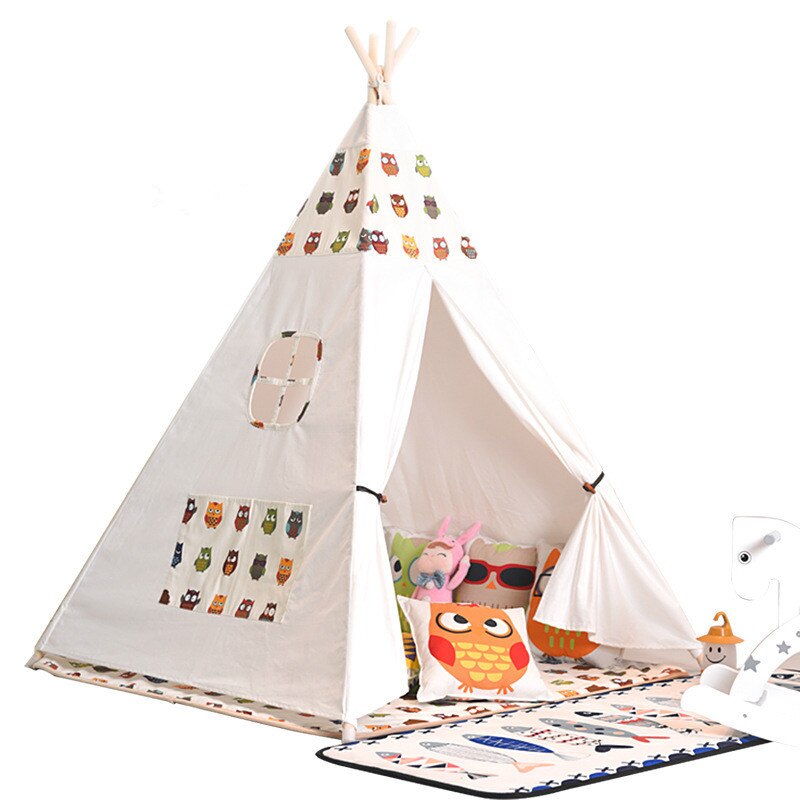 Children Tent for Kids Play Tent Teepee Cotton Play House for Baby Indoor Outdoor Baby Princess Game House Girl Tent Toy