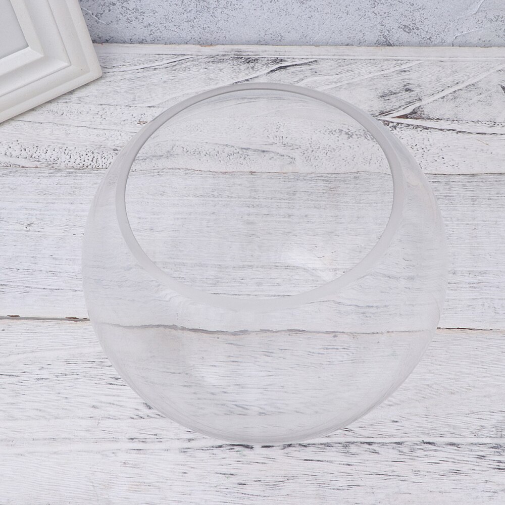 20cm Round Glass Fish Tank Globe Ecological Fish Bowl Terrarium Glass Aquariums for Home Hotel Fish Size: Default Title