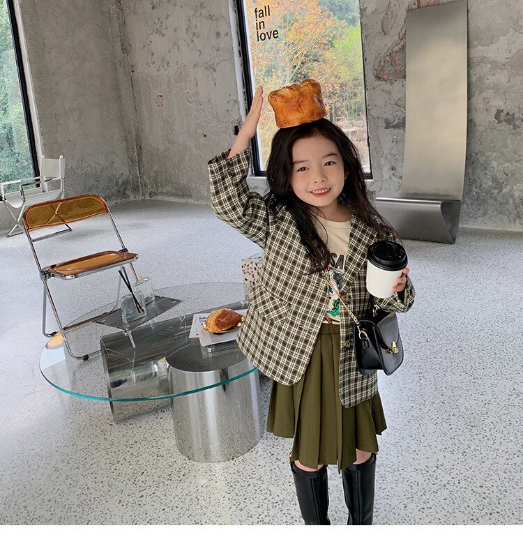 2022 Lente Meisjes Mode Geplooide Rokken Kids Koreaanse Rokken