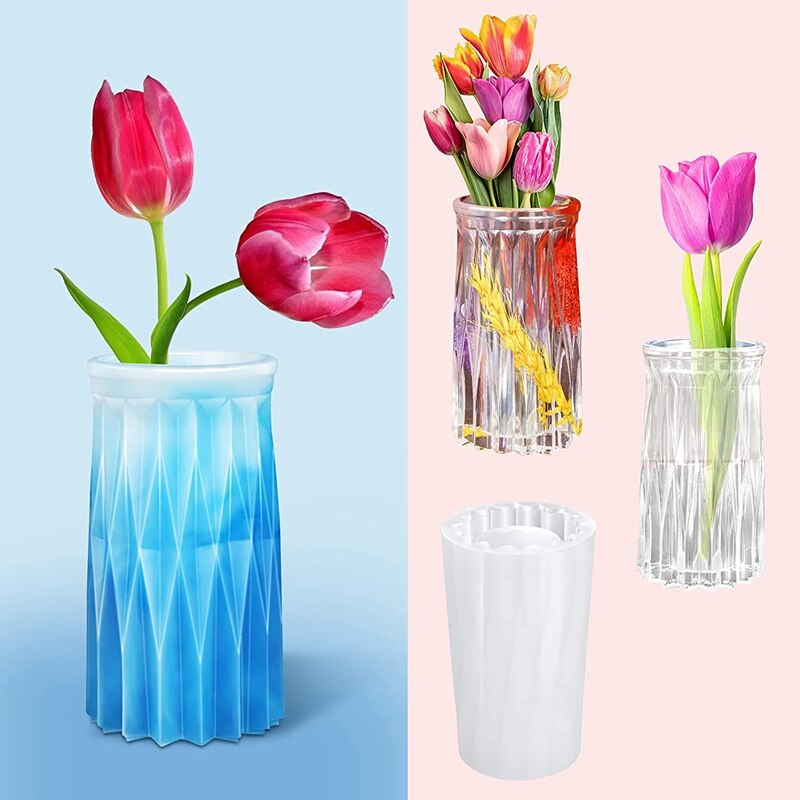 Moules en résine pour petits et grands vases, Kit de moules en Silicone avec ficelle, en époxy, pour Vase de fleurs