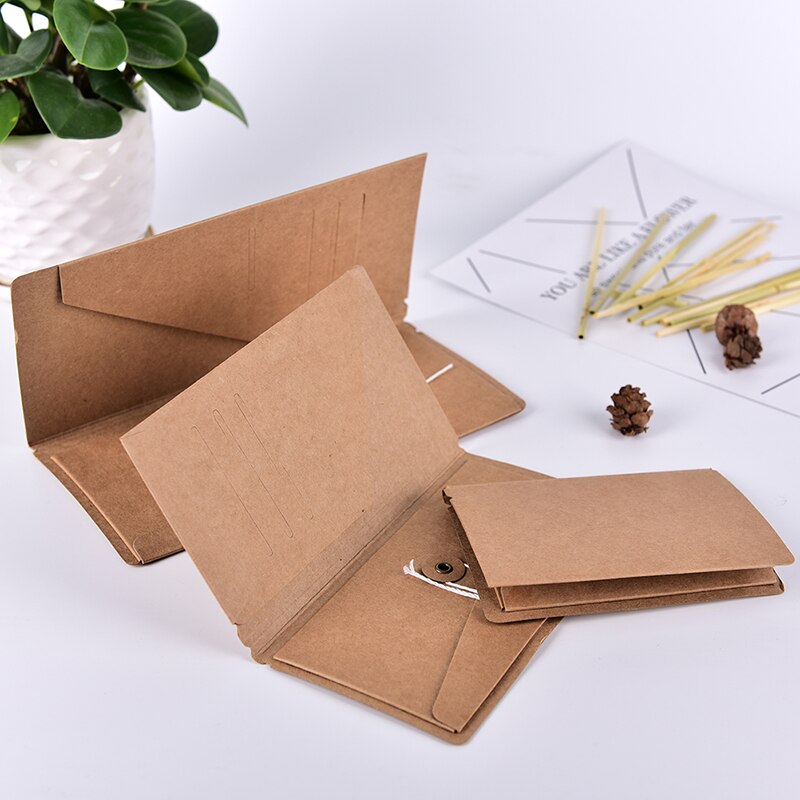 1PC podsadzkarz dokumenty tożsamości podróżny's zeszyt kraft wizytówka uchwyt teczka