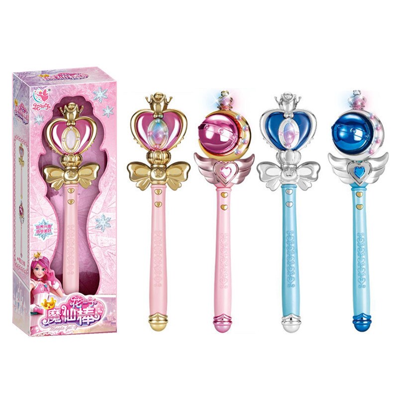 Flower Fairy Large Magic Wand Led Light Music Little Magic Fairy Princess Fairy Wand Girl Toy