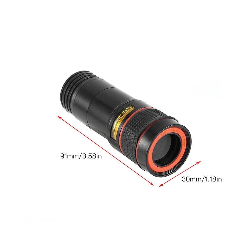 Universele 12X Mobiele Telefoon Telescoop Hd Externe Telelens Vervanging Tele Lens Optische Zoom Mobiele Telefoon Camera Lens Kit