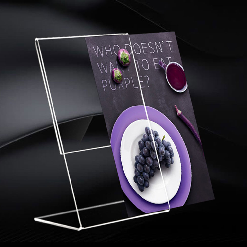 3PCS A4/A5/A6 Paper Holder Acrylic Clear Desk Shelf Box Storage Display Stand Acrylic Plastic Transparent Desktop Displays