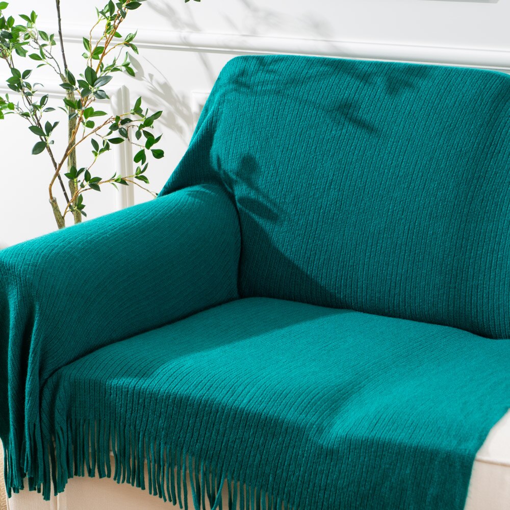 Battlio Home 100% Acrylic Knitted Blanket Thicken Warm Super Soft Throws Blanket Decorative Bed Blanket For Sofa Perfect