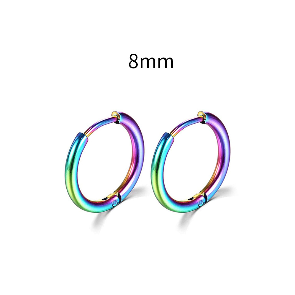 Simple Stainless Steel Small Hoop Earrings for Women Men Cartilage Ear Piercing Jewelry Pendientes Hombre Mujer