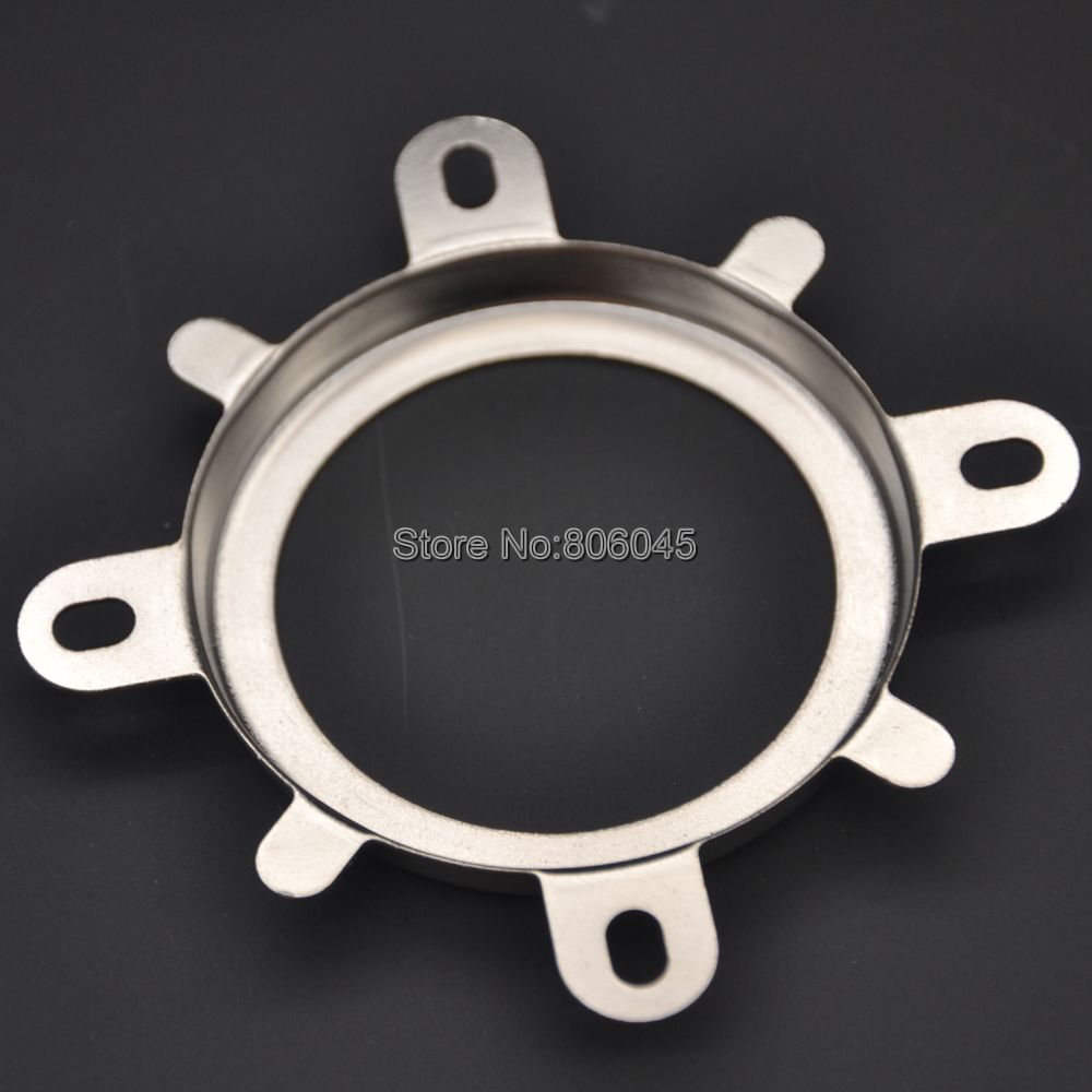 1 jeu de lentilles LED en verre 44mm 120 degrés + collimateur réflecteur à trou rond 50mm + support fixe pour LED COB haute puissance 10W de forme ronde