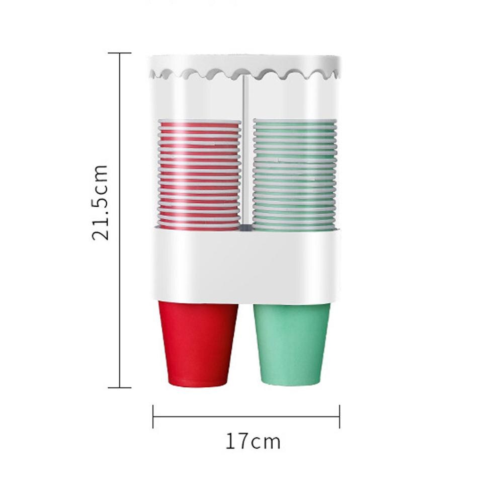 Water Dispenser Accessory Side Mount Holder Dustproof Automatic Paper Double Cup Rack cup picker Wall Stand Bracket #429