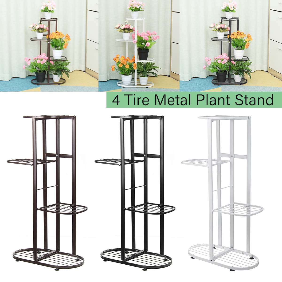 5 Tier Metalen Plant Stand Bloem Rack Pot Rack Ops... – Grandado