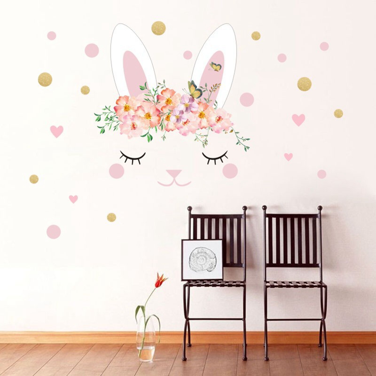 Sweet Lovely Rabbit Stickers Decoration Removable ... – Grandado