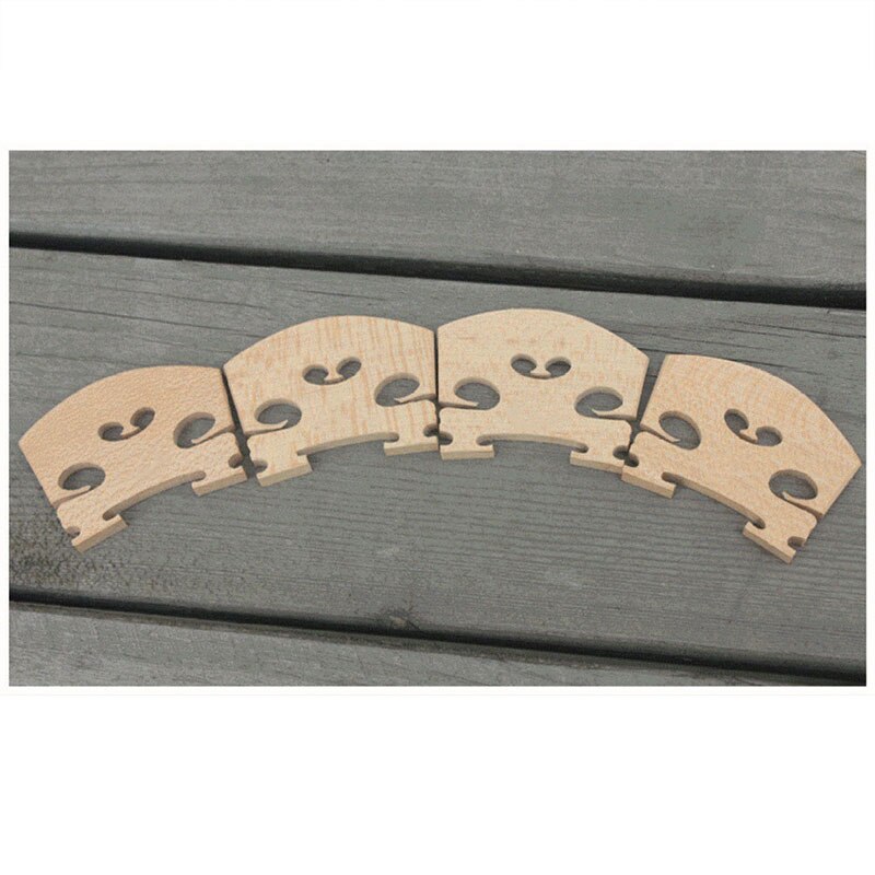 4pcs Violin Bridges Fiddle Maple Wood For 4/4-3/4 Size Instrument Accessories Violin Strings Bridge Part Tools