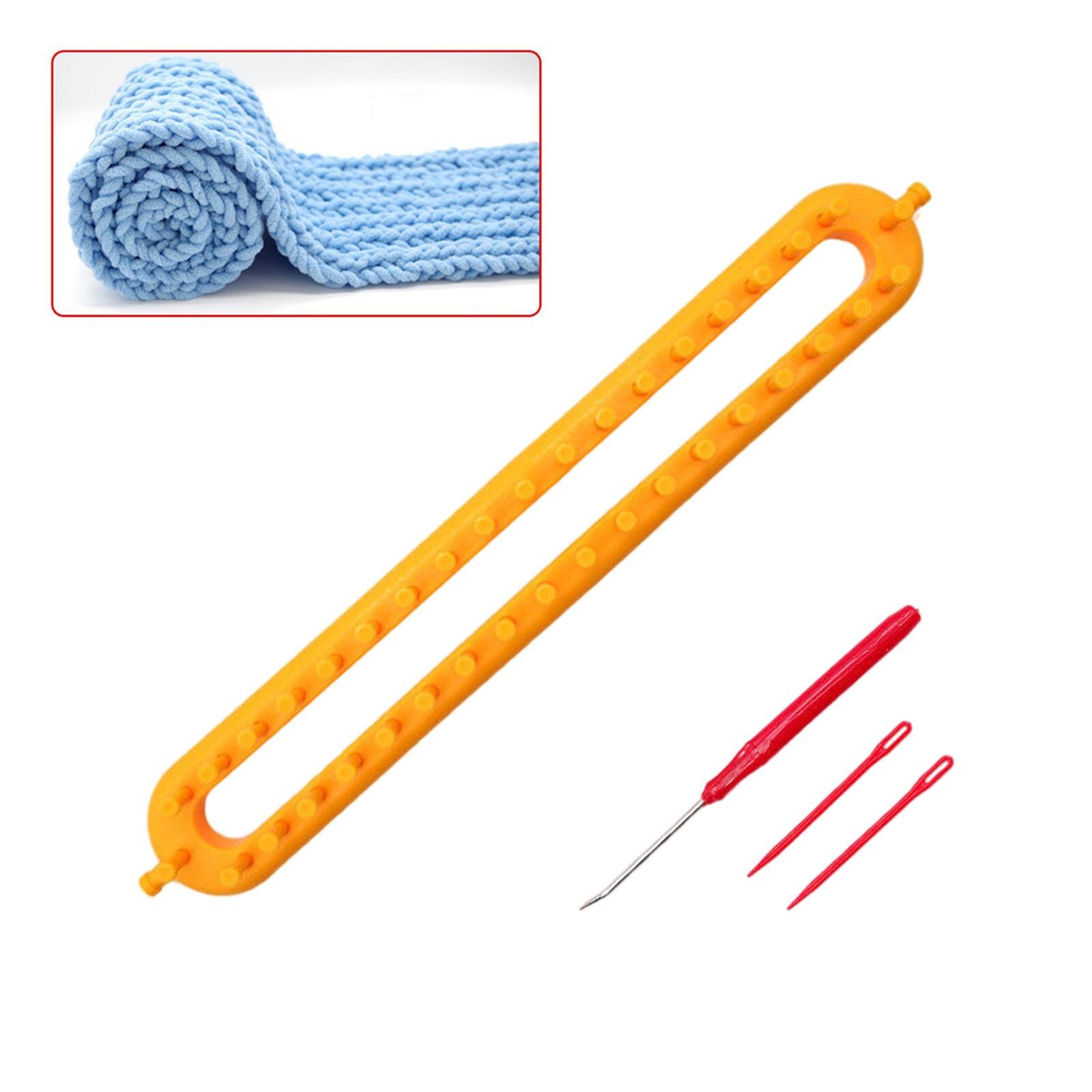 Kit de telar de plástico para tejer, herramientas de costura, máquina de ganchillo hecha a mano, tejedor de aguja para principiantes, mantas de Chal