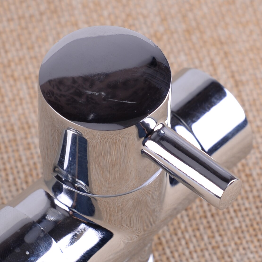 Chrome Handheld Shower Head Bath Tap Switch Outlet 3 way Diverter T Valve Brass Ergonomic