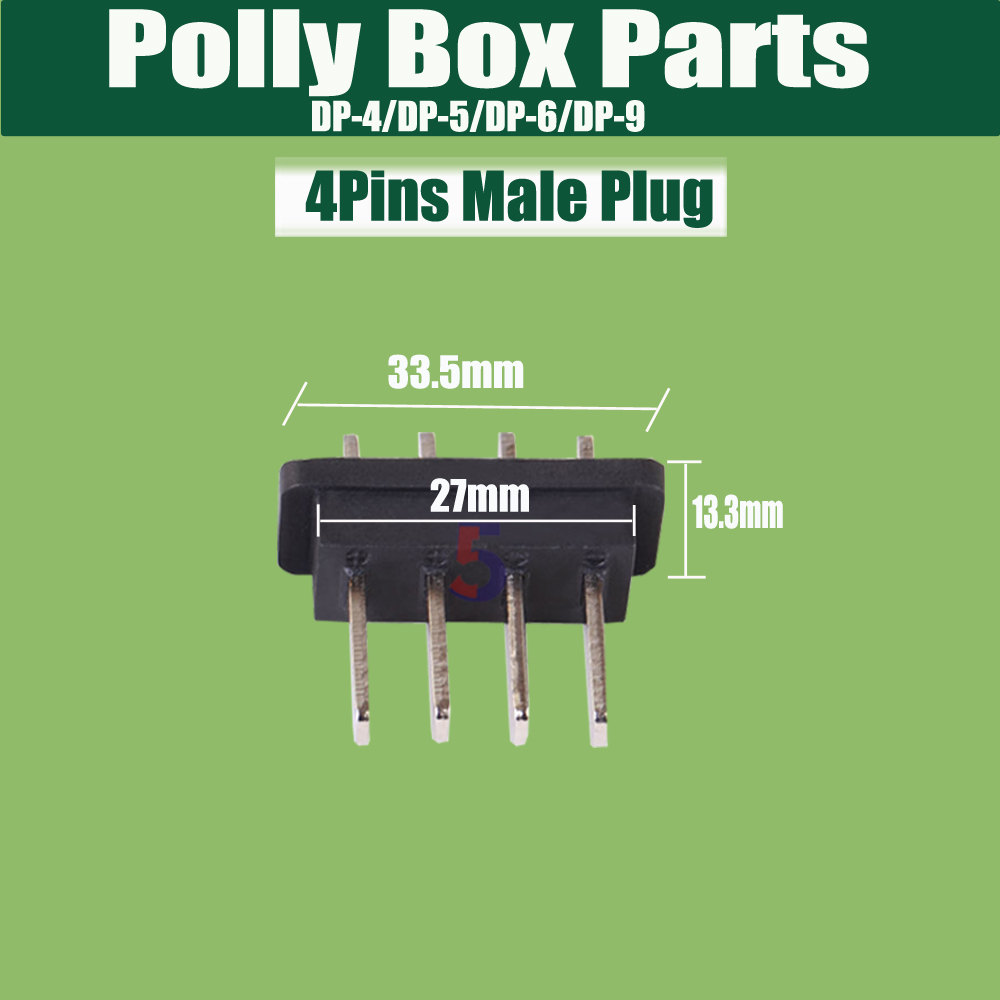 Ebike Reention Polly Battery Case Lock & Key Parts 4Pins / 5Pins connecor DC plug For Polly DP-4/Polly5/Polly DP-6/Polly DP-9: Light Grey