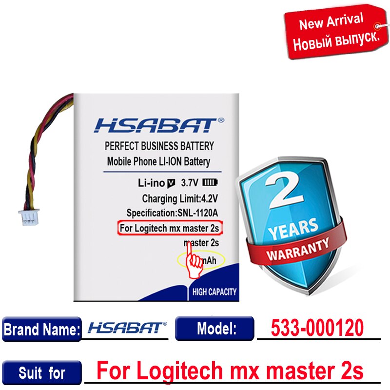 Top Brand 100% 533-000120 Battery for Logitech mx master 2s , MX Anywhere 2, Anywhere 2S , MX Ergo Batteries + free tools