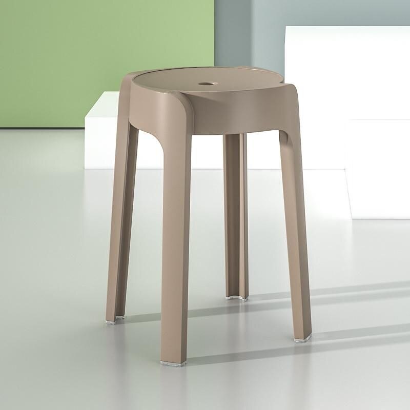 Thuis Gebruik Kan Worden Gestapeld Plastic Krukken Meubels Fortabele Kruk Ronde Kruk Mode Creatieve Hoge Nordic Eenvoudige Stoel Poef: 5