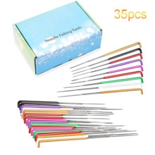 LMDZ 35 Pcs Needle Felting Needles,Wool Felting Supplies with 4 Types Star,Twisted,Cone,Triangular Felting Needles