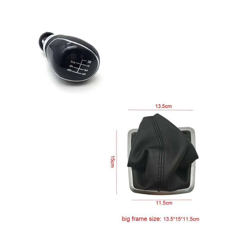 Car Gear Manuel Stick Shift Knob For FORD FOCUS MK2 FL MK3 MK4 MK7 TRANSIT GALAXY FIESTA: black big 6speed