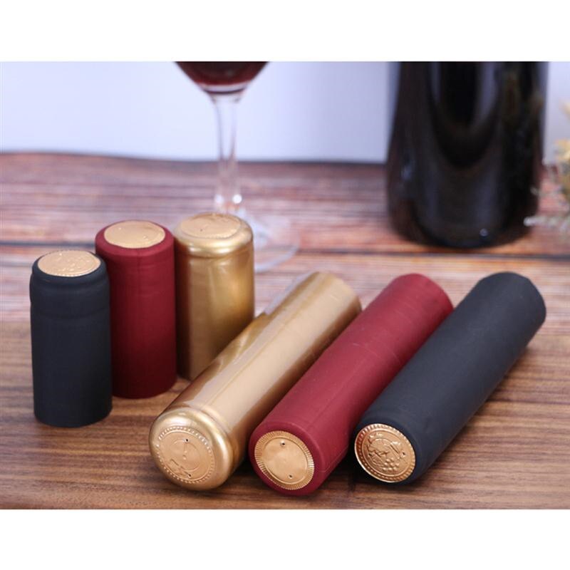 100 Uds. Tapa termoretráctil para botella de vino, tapa termoretráctil de PVC para Bar o , accesorios para Bar